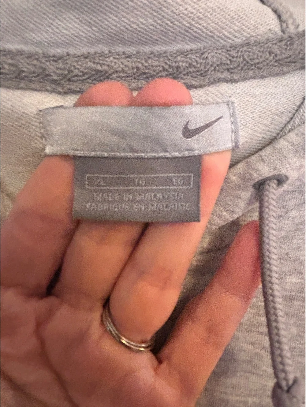 Nike Gray Baseball Zip-Up Hoodie Sweatshirt Size Large
